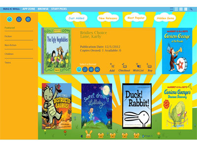 Child themed website for checking out books