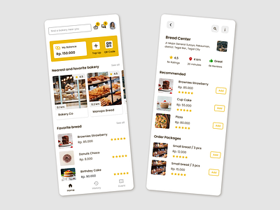 Bakery App Mobile UI Design animation app application bakeryapp branding design graphic design illustration interface logo mobile mobile app mobile ui mobileapp u ui uidesign ux uxdesign