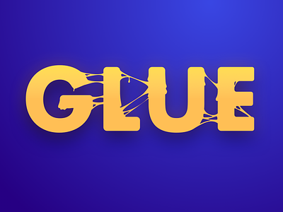 Glue Logo blue glue logo logo design logotype sketch sketchapp typo yellow