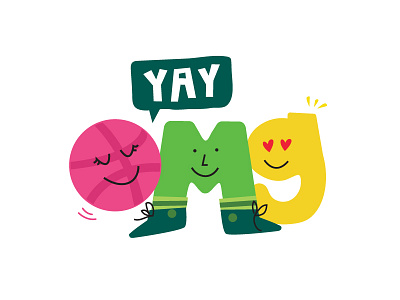 OMG emoji illustration lisamakes lisaviado omg type yay