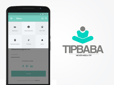 Menu Design For TipBaba