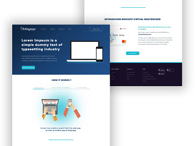Landing Page - Bdayapp design giftapp ideaapp ui ux visual design website