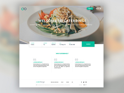 Caterbinge Landing Page