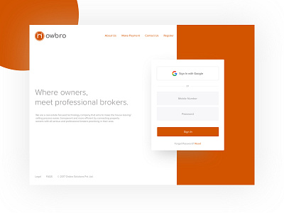 Owbro Landing Page