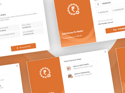 Add Payment Screens add payment flow money neft visual design wallet