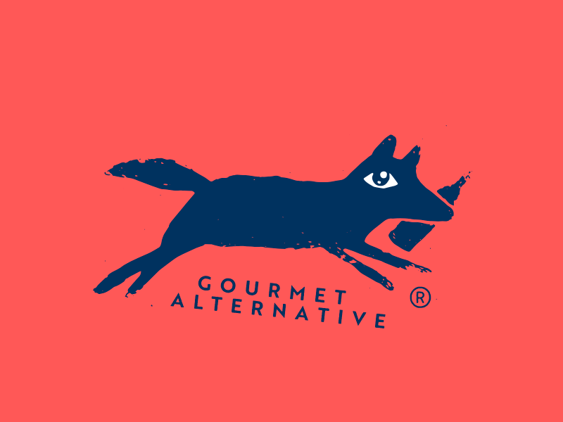 Gourmet® fox color gourmet typography branding logo