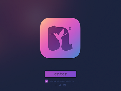 Natoure® app bird brand branding color design icon letters logo logotype web