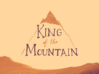 King of the Mountain hand lettering type