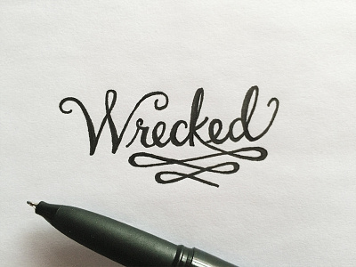 Wrecked hand lettering hand type typography