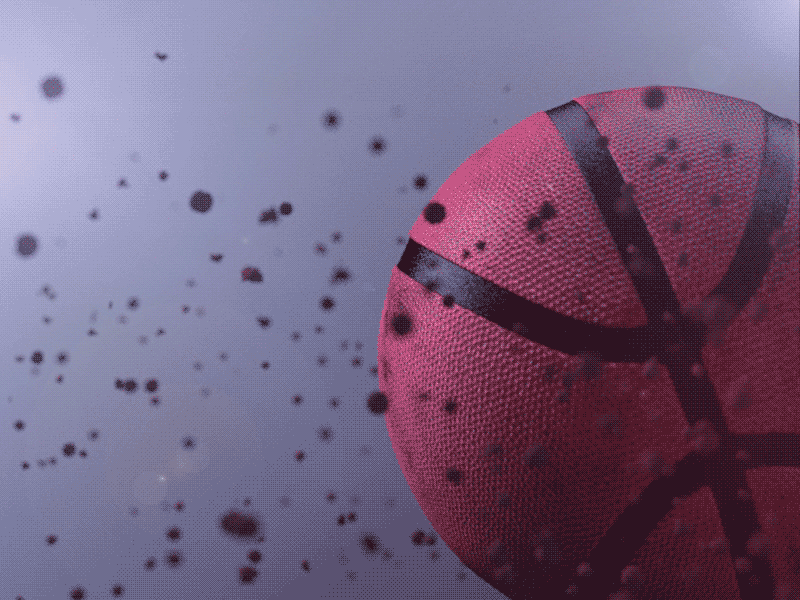 Hello Dribbble! 3d animation ball basketball c4d design dribbble gif greyscalegorilla interaction motion spinning