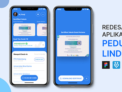 Peduli Lindungi Apps animation app design mob ui