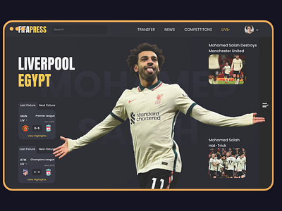 Sport Website design football liverpool sport ui ux web