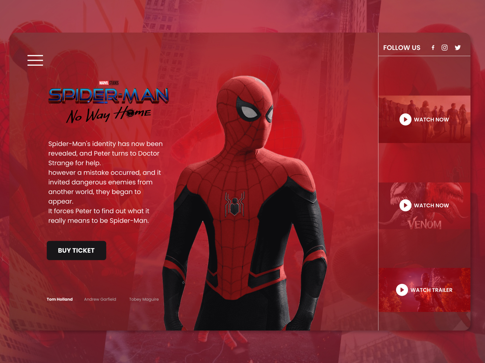 Spider-Man Landing Page by Panji Dharmawan on Dribbble