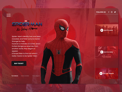 Spider-Man Landing Page design landingpage spider-man ui