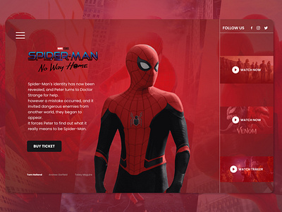 Spider-Man Landing Page design landingpage spider man ui
