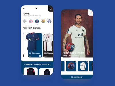 Football Store App app design football ui uitrends uiux