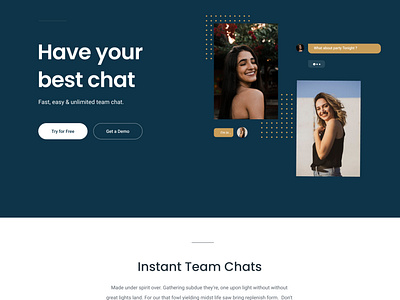 Chat App Landing Page Design