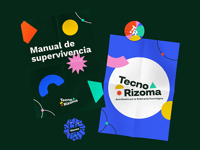 TecnoRizoma branding colorful fun geometric graphic design internet technology visual identity