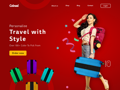 Luggage Company Landing Page Design