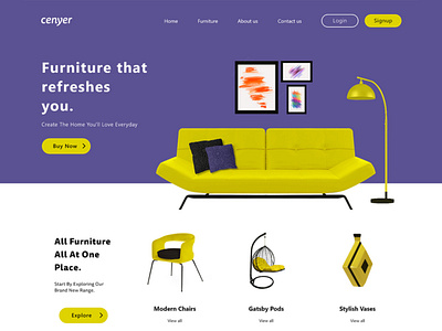 Home Furnishing Company Landing Page Design