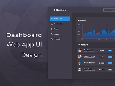 Dashboard Web App UI Design for Trading Company dark mode dark ui dashboard design dashboard ui web app