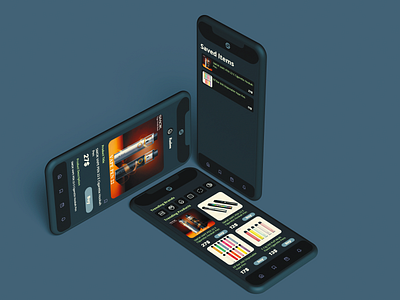 UX/UI for Vaporiser E-Store app design dark ui design ui