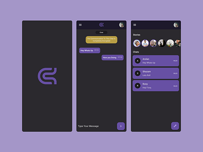 UX/UI for the messaging app