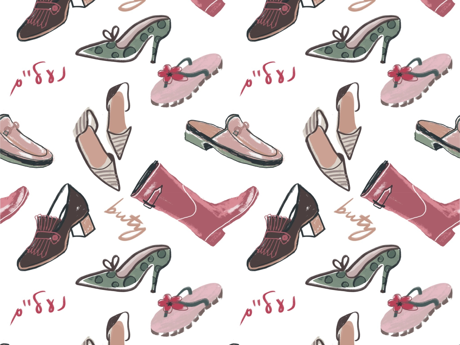 Shoes, seamless pattern by oksana krawczenko on Dribbble