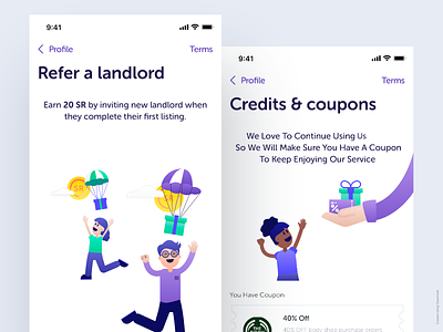 Credits & Coupons | illustrations - Popup Shops Platform app brand owner buyer coupons delivery app ecommerce free freebies ios owner popups shop sales sellers sketch