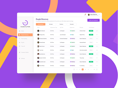 Employees directory | Payroll & HR platform