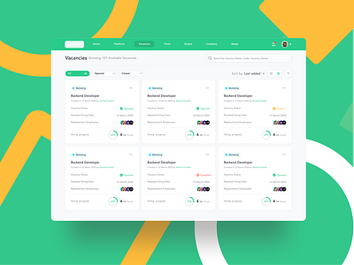 Vacancies List Grid View | Recruiting Platform