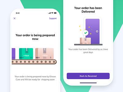 Delivery state illustrations - Popup Shops Platform brand owner clean collaboration delivery ecommerce flash message flat freebie illustrations ios message mobile pop shop purchase purchase order rental sketch store ui