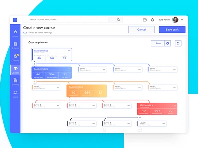 Create New Course - Assessment System collapse course create drag and drop education exam expanded free freebie freebies new school sketch test ui university web