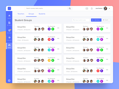 Students Groups  - Assessment System