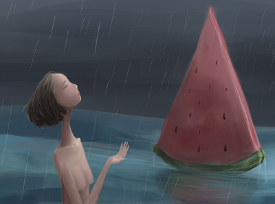 A Rainy Summer illustration