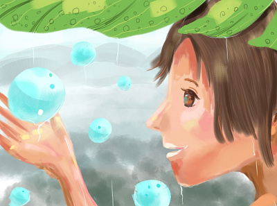 Raining illustration