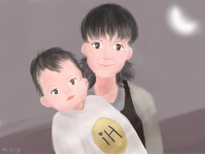 With Grandma illustration