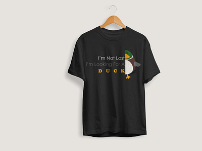 Duck T Shirt Design Black duck stationery t shirt design typography