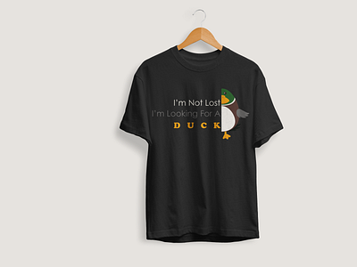 Duck T Shirt Design Black