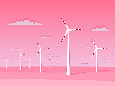 Windmills @design adobe adobe illustrator ai digital illustration flat illustraion illustration art illustrator mood pink pinkillustration pinky vector vector illustration vectorart wind windmills