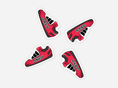 Shoeriken! adidas illustration illustrator sticker vector