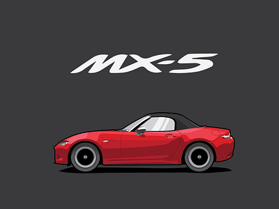 Vector: Mazda MX-5 car illustration mazda mx 5 mx5 vector art