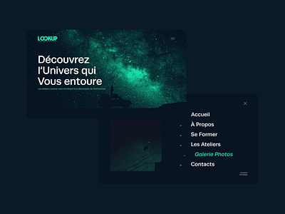 Astronomy concept - website