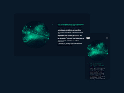 Astronomy concept - website responsive