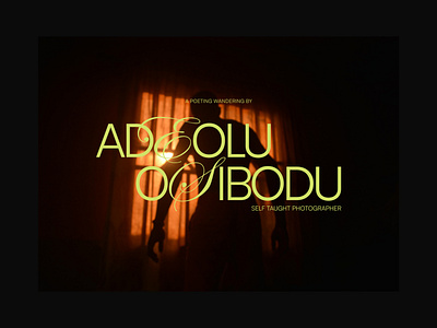ADEOLU OSIBODU - Exhibition branding design photography typography