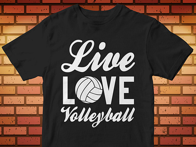 live live volleyball cut files design icon illustration illustrator logo svg design tshirtdesign typography vector