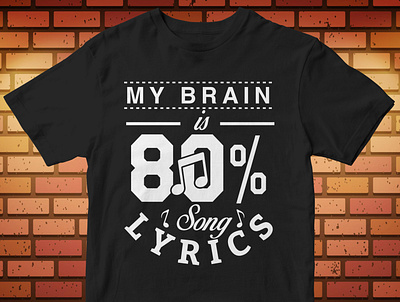 my brain 80 song lyrics cut files design icon illustration illustrator logo svg design tshirtdesign typography vector