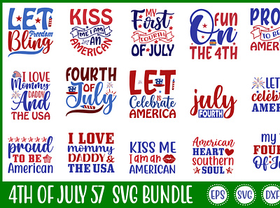 4th Of July 57 Svg Bundle 3d animation branding free svg quotes graphic design logo motion graphics