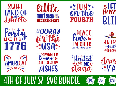 4th Of July 57 Svg Bundle animation branding free svg quotes graphic design motion graphics