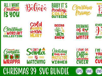 Chrismas 2 39 Bundle free svg quotes graphic design motion graphics